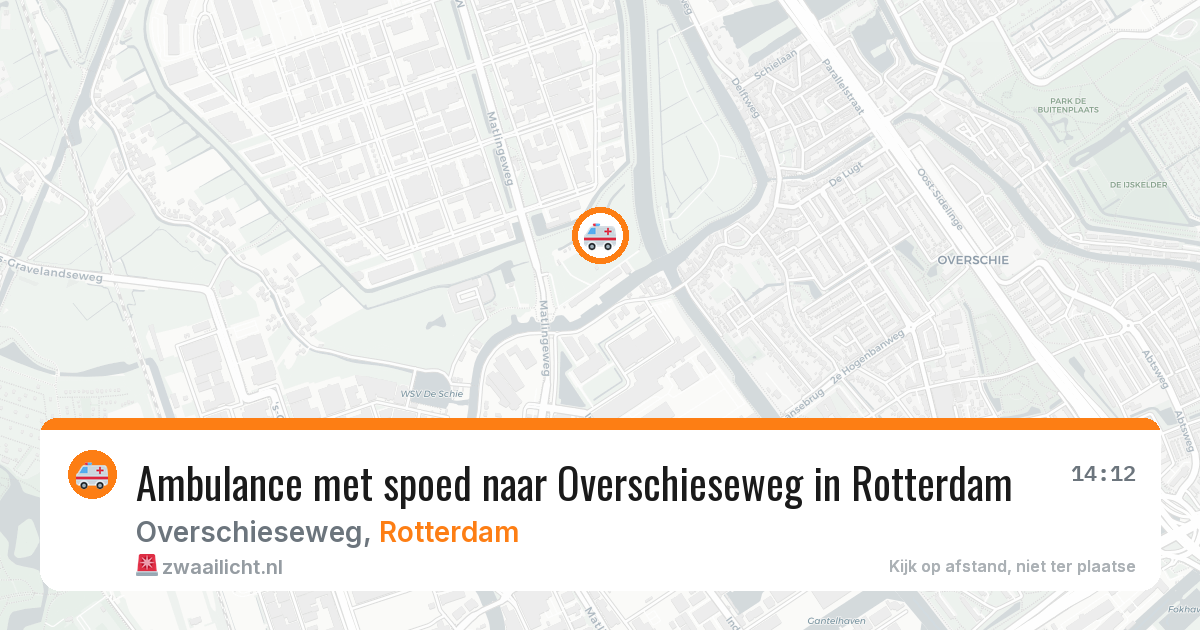 Ambulance met spoed naar Overschieseweg in Rotterdam — 24 mei 2026