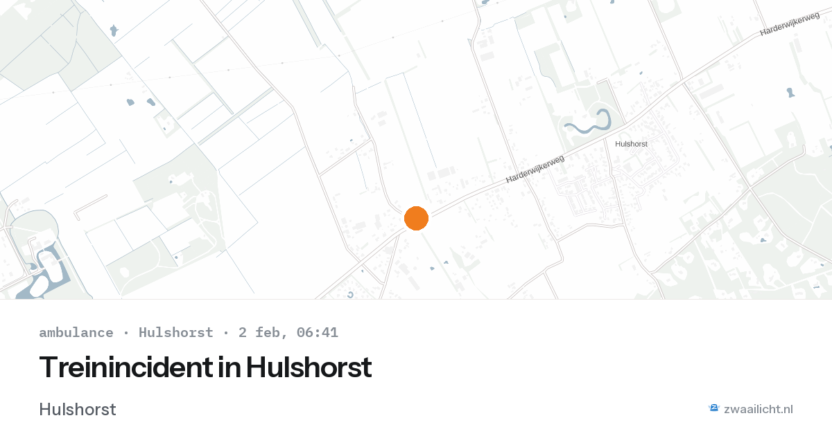 Treinincident in Hulshorst — 2 feb 2026