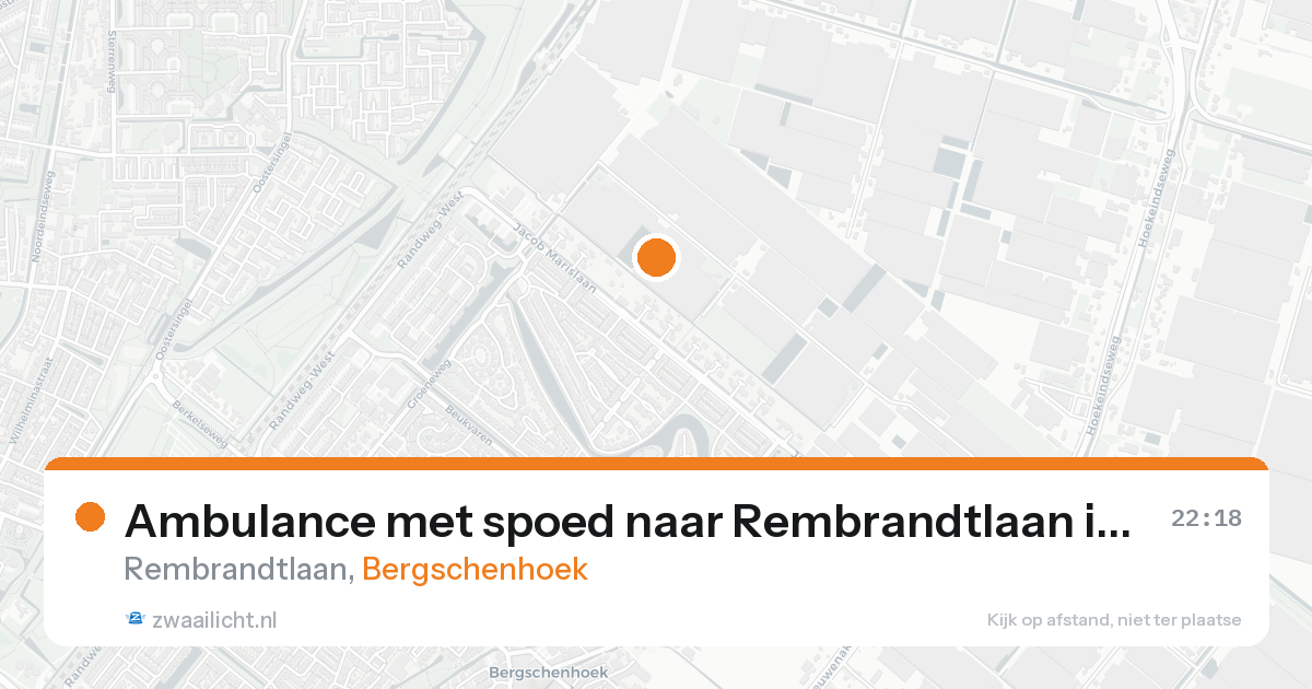 Ambulance met spoed naar Rembrandtlaan in Bergschenhoek — 9 jul 2026
