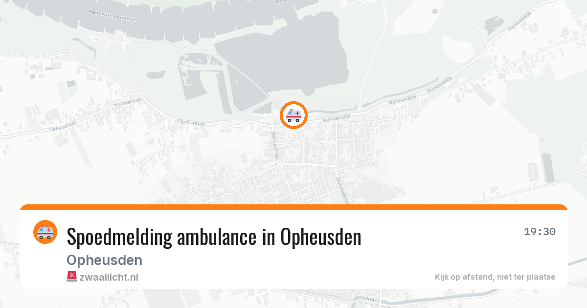 Spoedmelding ambulance in Opheusden — 10 aug 2026