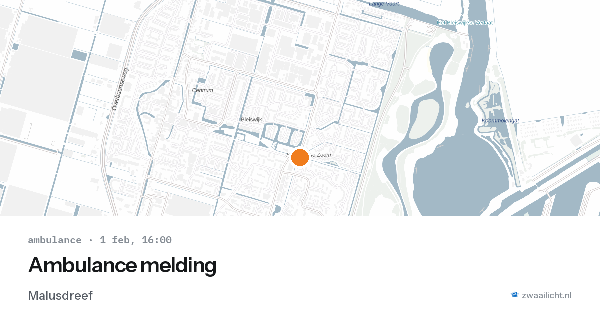 Ambulance melding — 1 feb 2026
