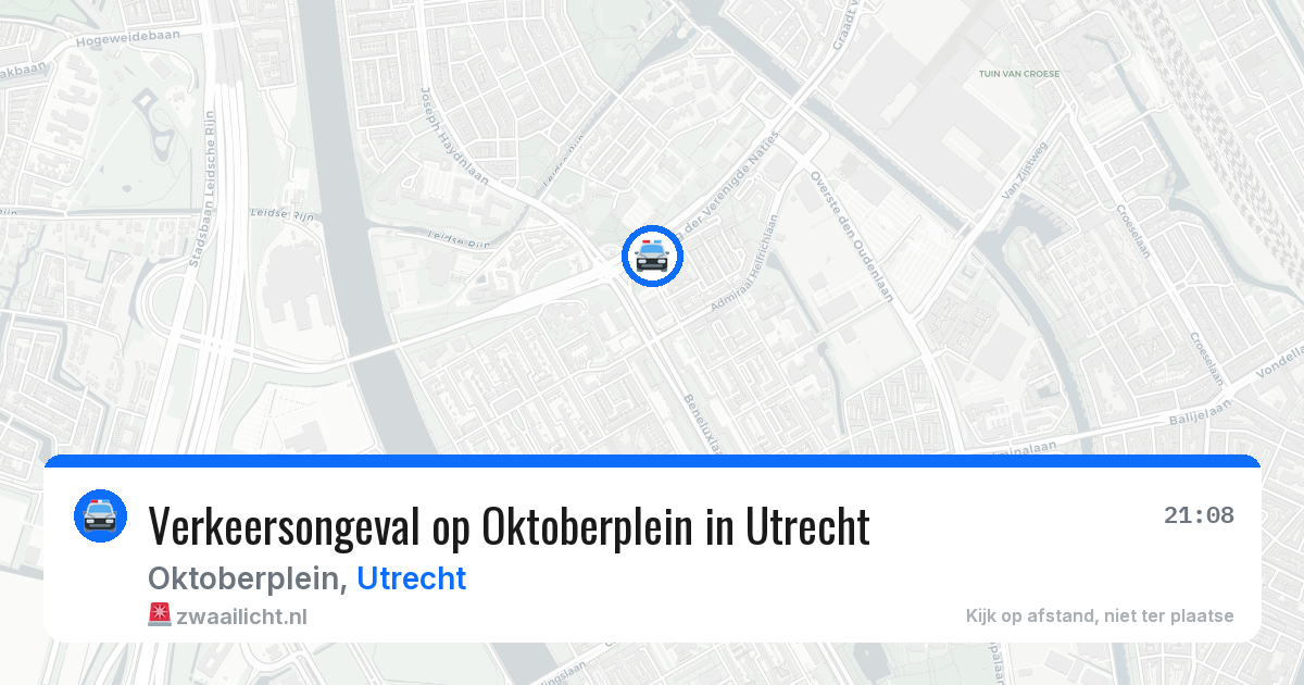 Verkeersongeval op Oktoberplein in Utrecht — 13 jun 2026