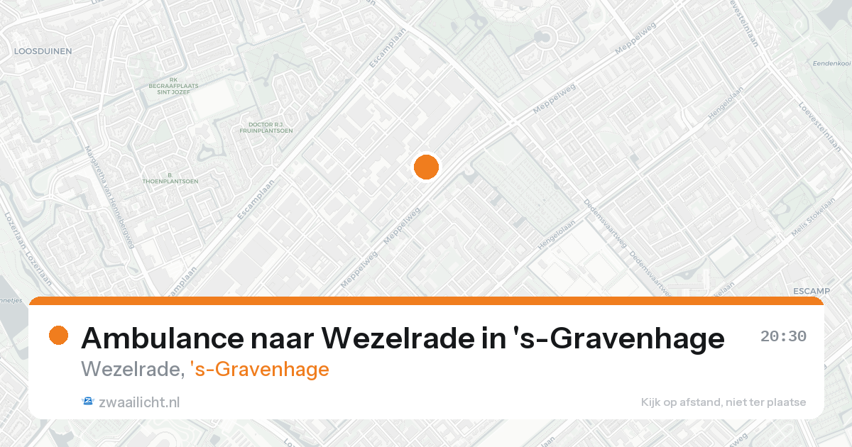 Ambulance naar Wezelrade in 's-Gravenhage — 21 aug 2026
