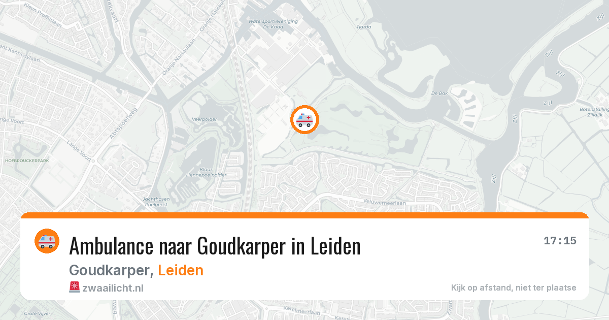 Ambulance naar Goudkarper in Leiden — 30 jul 2026