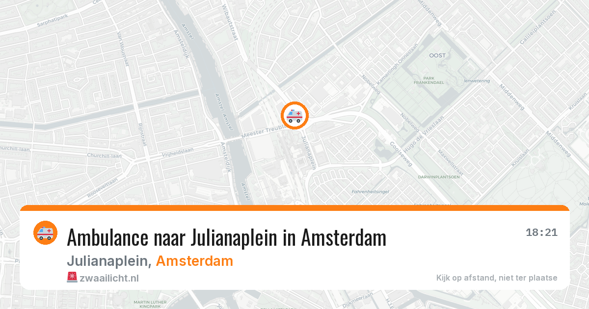 Ambulance naar Julianaplein in Amsterdam — 31 jul 2026