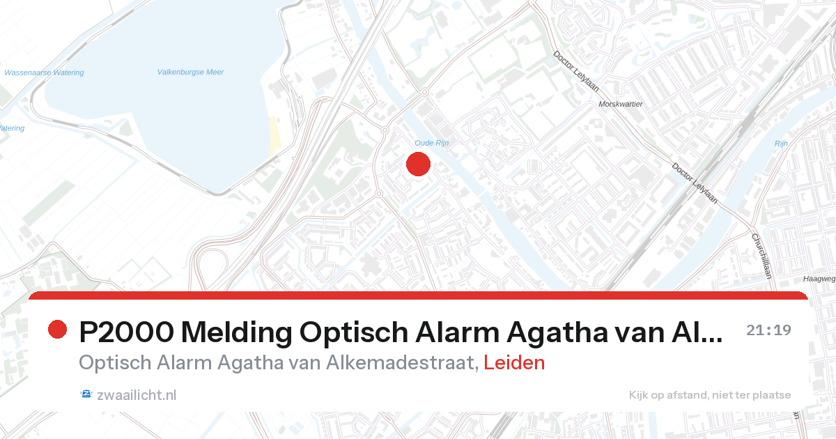 P2000 Melding Optisch Alarm Agatha van Alkemadestraat, Leiden — 5 feb 2026