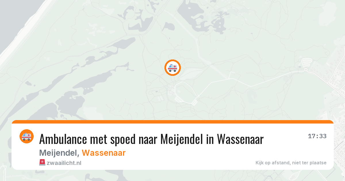 Ambulance met spoed naar Meijendel in Wassenaar — 1 mei 2026
