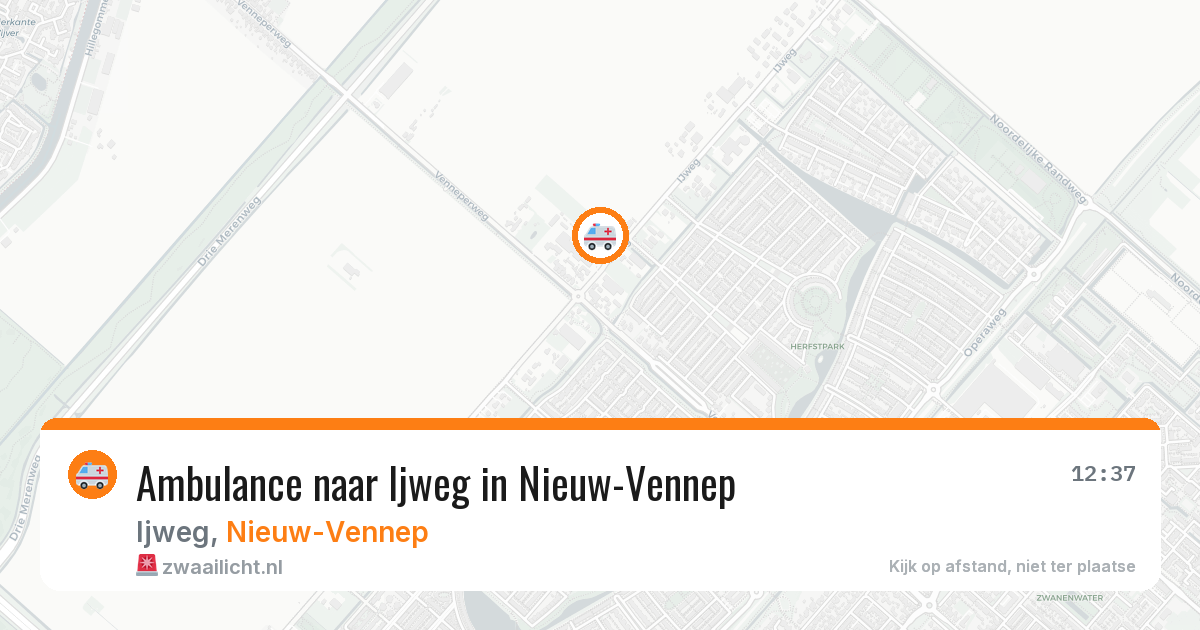Ambulance naar Ijweg in Nieuw-Vennep — 19 mei 2026