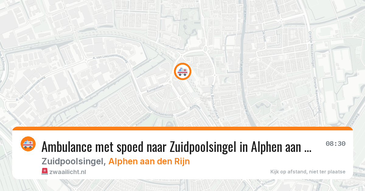 Ambulance met spoed naar Zuidpoolsingel in Alphen aan den Rijn — 4 mei 2026