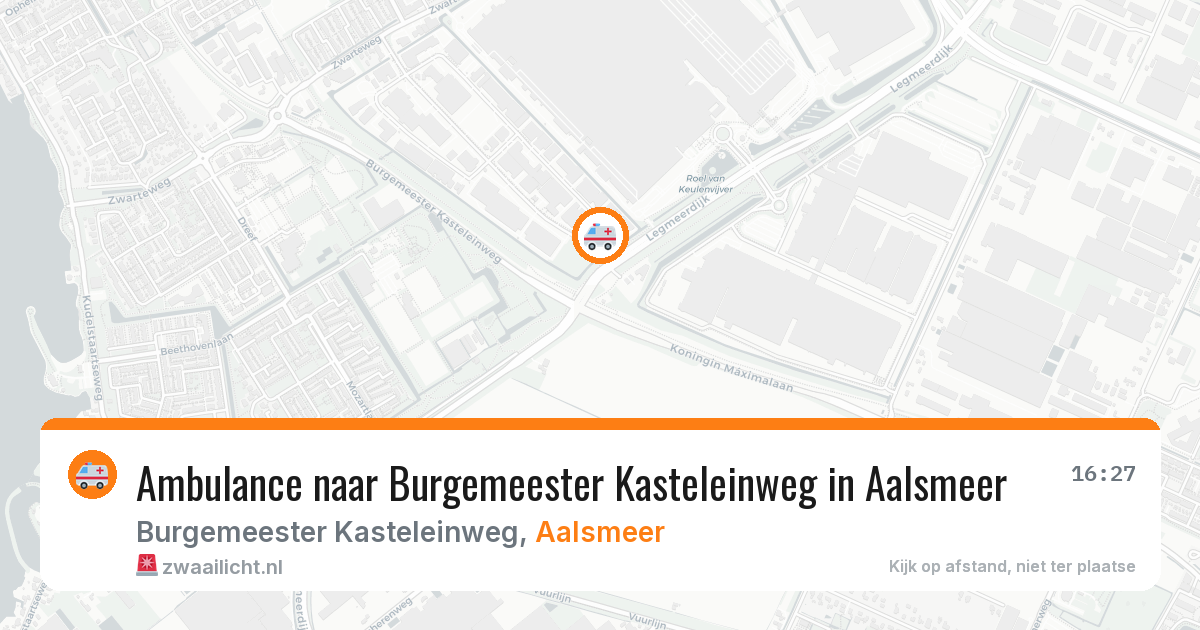 Ambulance naar Burgemeester Kasteleinweg in Aalsmeer — 2 aug 2026