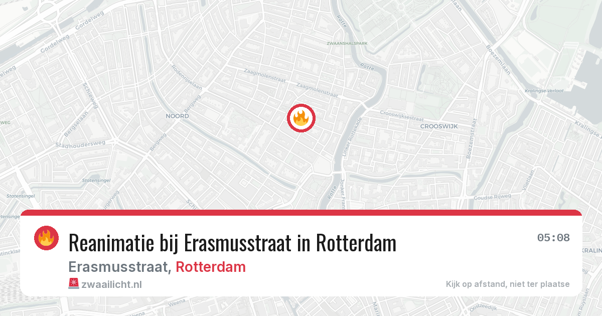 Reanimatie bij Erasmusstraat in Rotterdam — 9 feb 2026