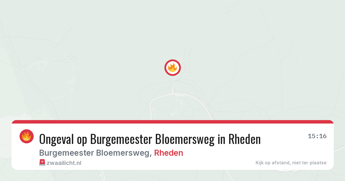 Ongeval op Burgemeester Bloemersweg in Rheden — 30 mei 2026