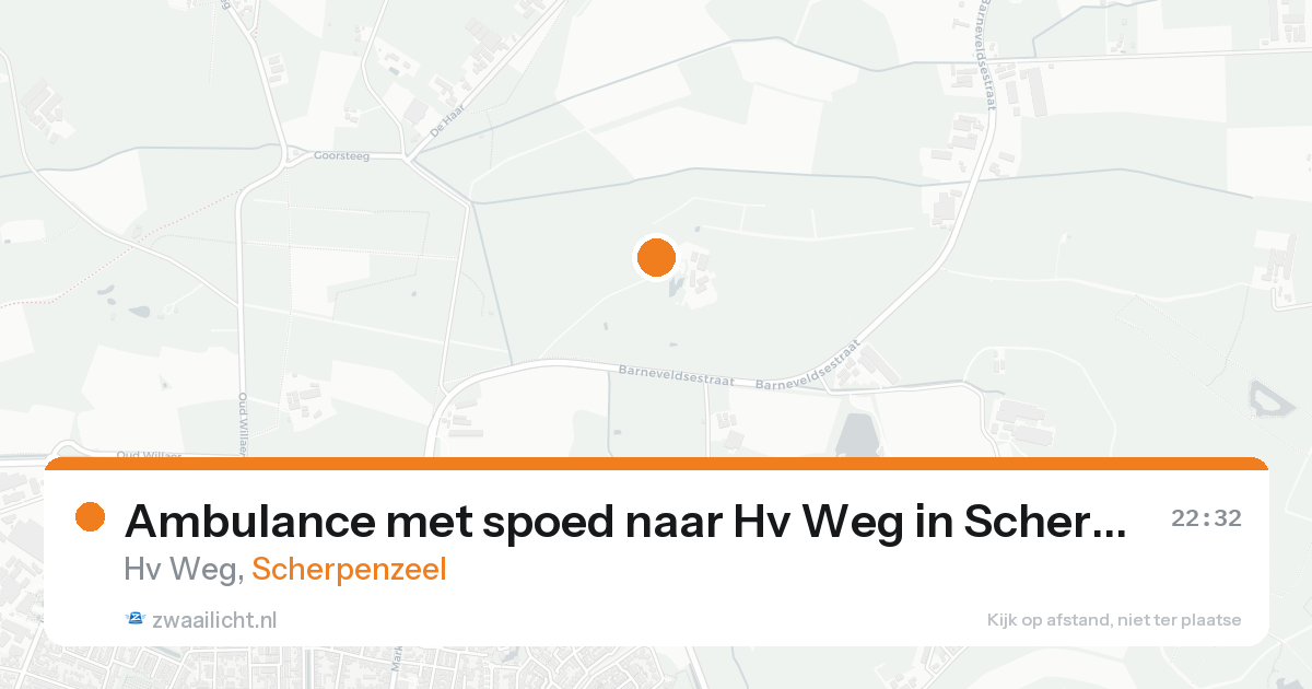 Ambulance met spoed naar Hv Weg in Scherpenzeel — 15 aug 2026