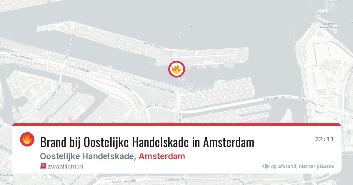 Brand bij Oostelijke Handelskade in Amsterdam — 25 jun 2026