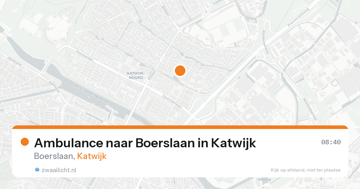 Ambulance naar Boerslaan in Katwijk — 19 aug 2026