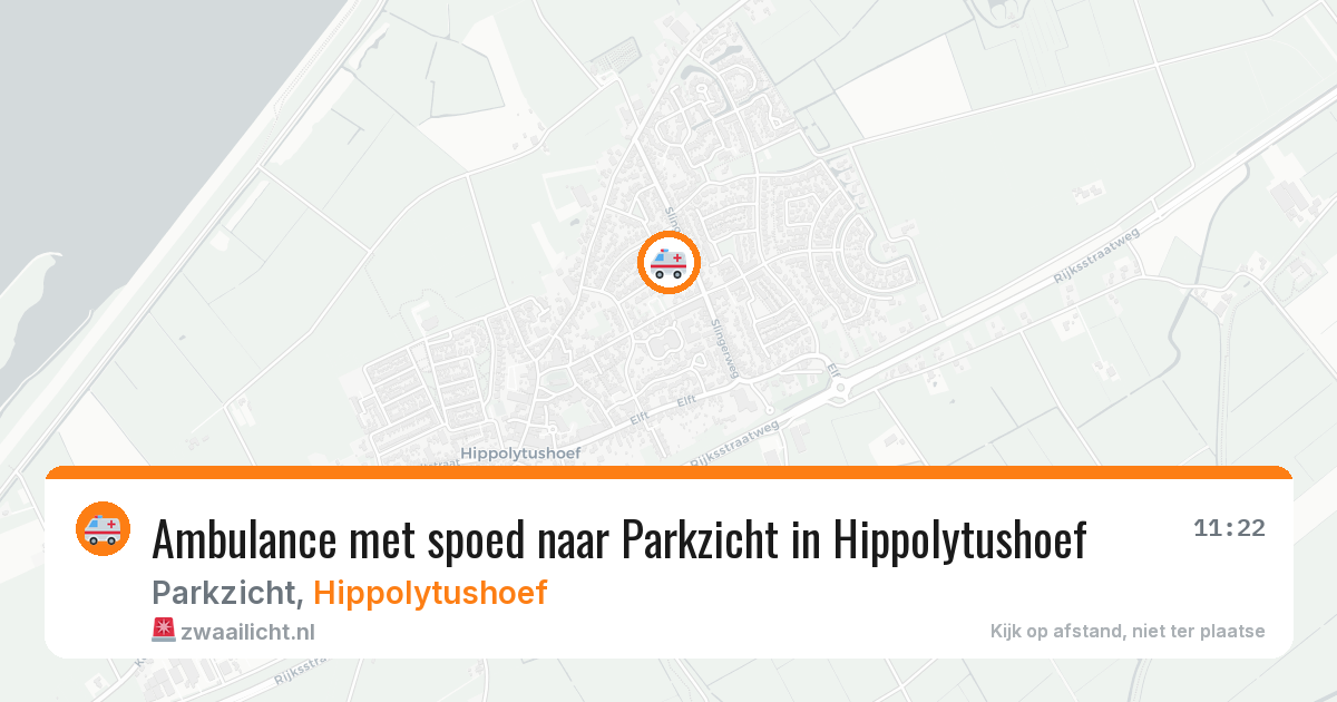 Ambulance met spoed naar Parkzicht in Hippolytushoef — 26 mei 2026