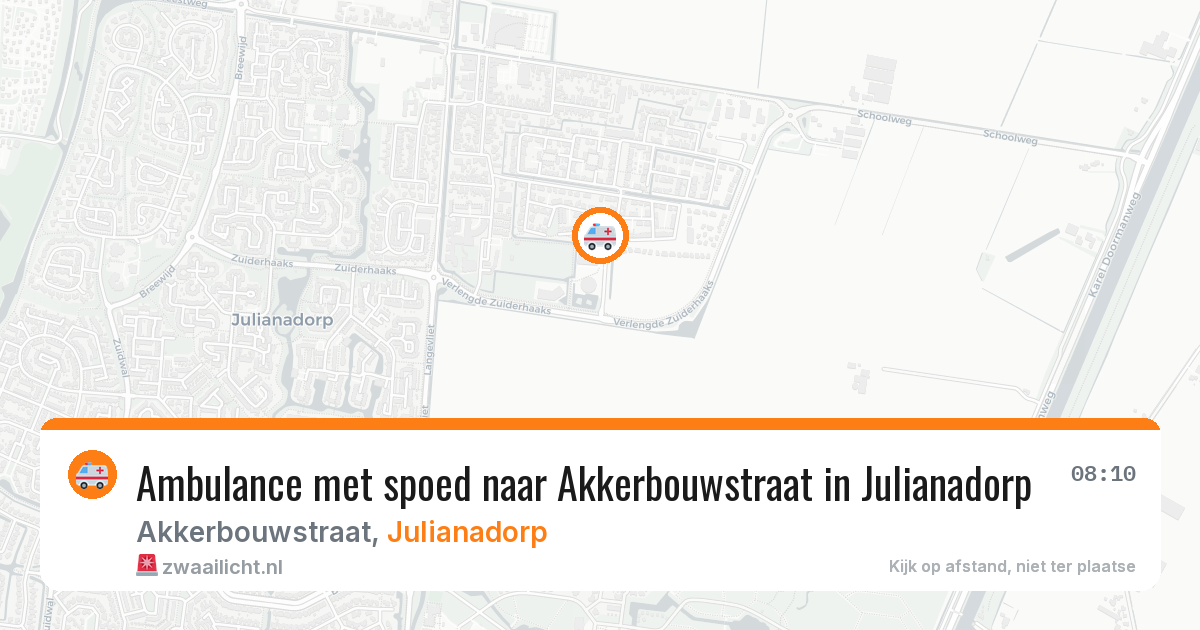 Ambulance met spoed naar Akkerbouwstraat in Julianadorp — 3 jun 2026