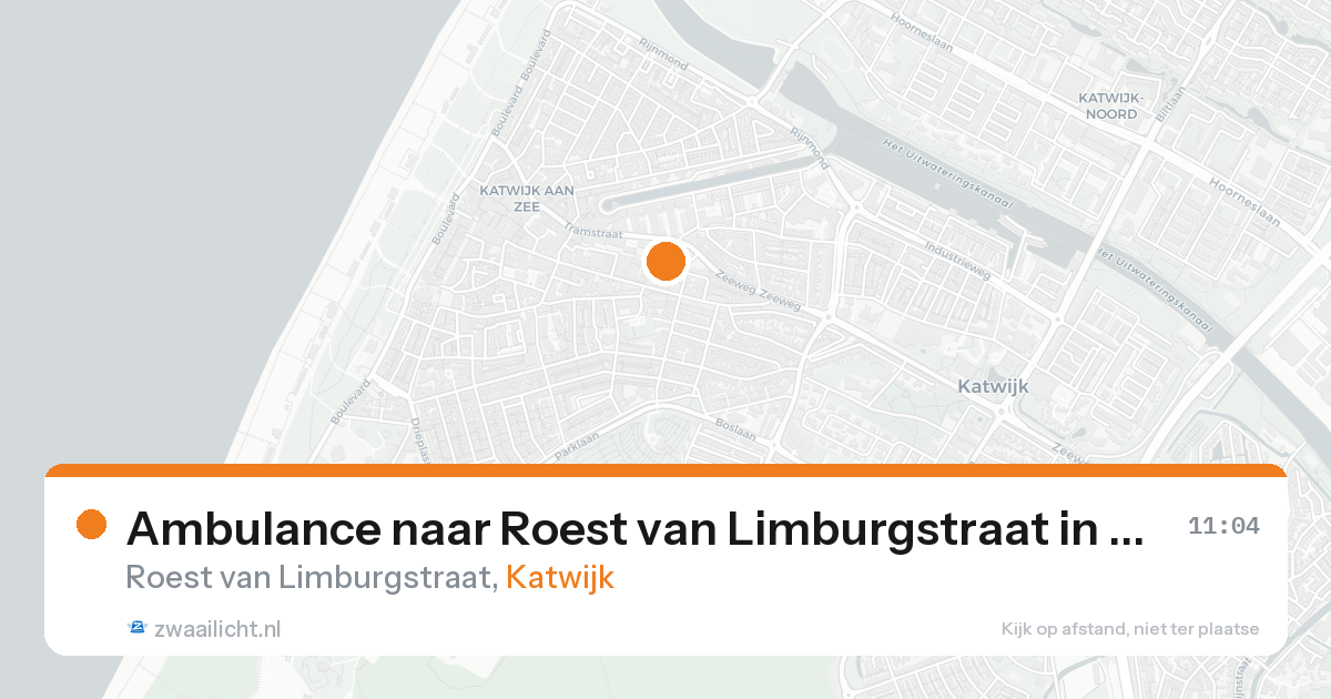 Ambulance naar Roest van Limburgstraat in Katwijk — 26 aug 2026