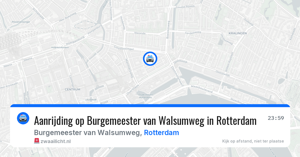 Aanrijding op Burgemeester van Walsumweg in Rotterdam — 20 mei 2026