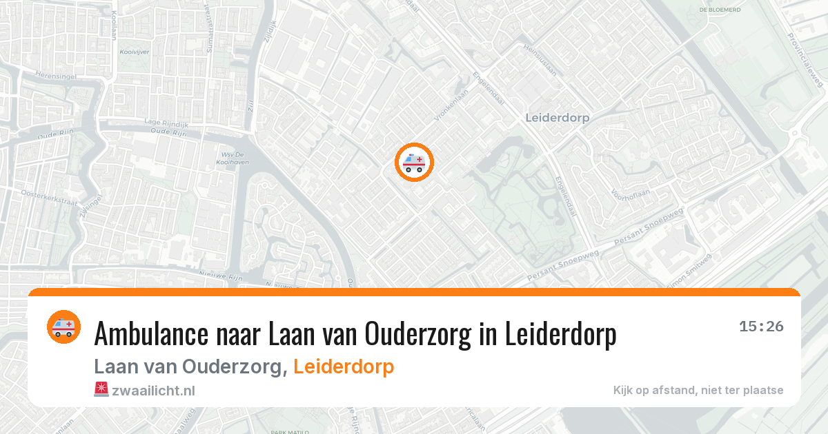 Ambulance naar Laan van Ouderzorg in Leiderdorp — 12 aug 2026