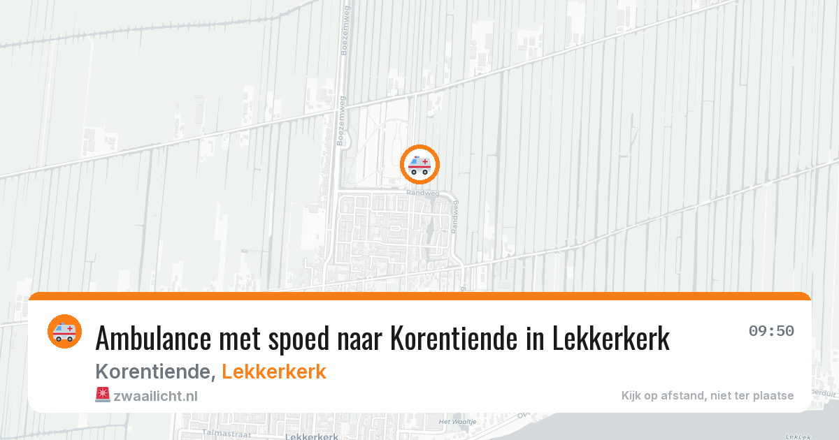 Ambulance met spoed naar Korentiende in Lekkerkerk — 28 mrt 2026