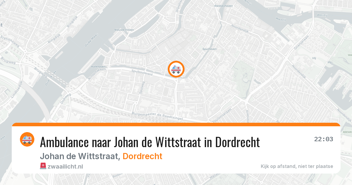 Ambulance naar Johan de Wittstraat in Dordrecht — 28 mrt 2026