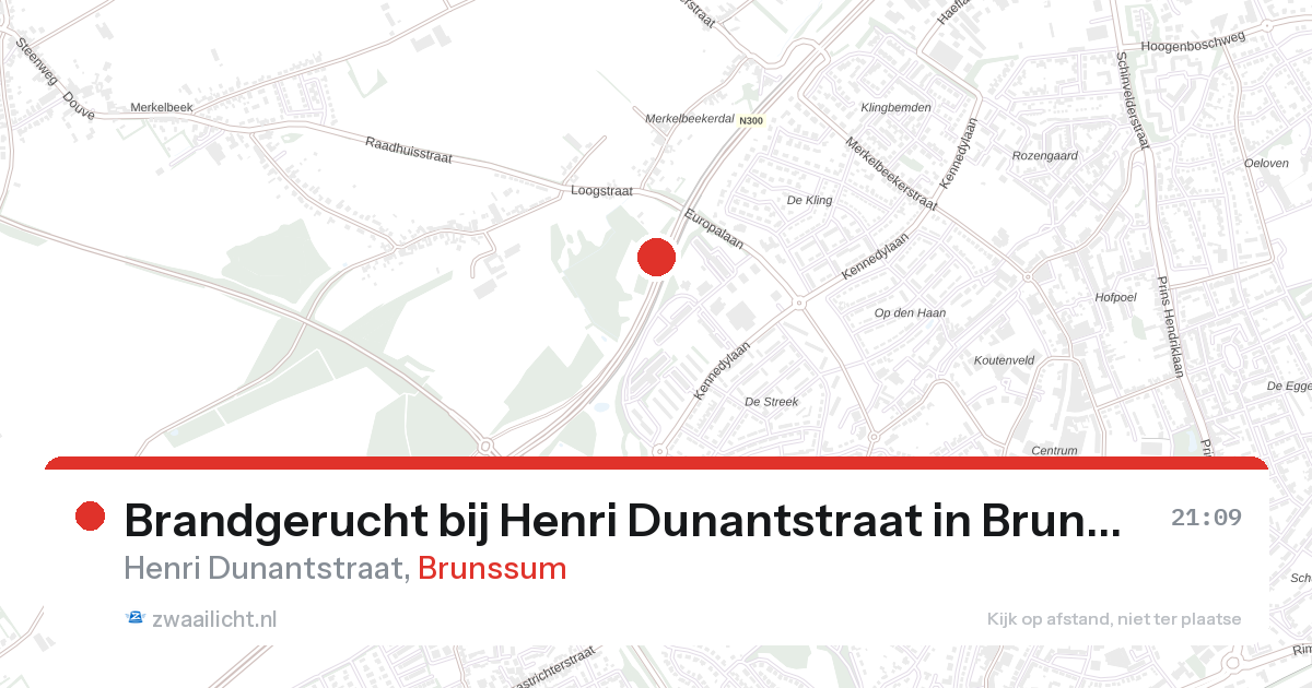 Brandgerucht bij Henri Dunantstraat in Brunssum — 26 aug 2026
