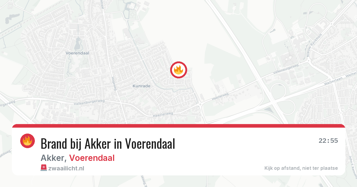 Brand bij Akker in Voerendaal — 12 jul 2026
