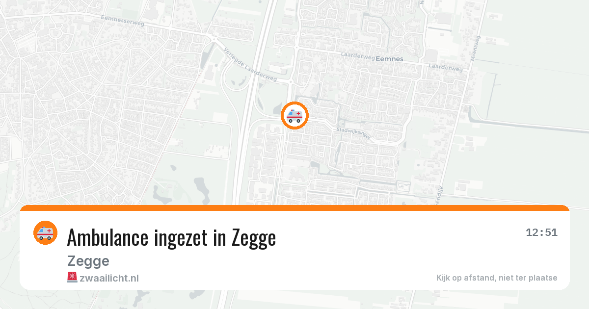 Ambulance ingezet in Zegge — 12 jun 2026