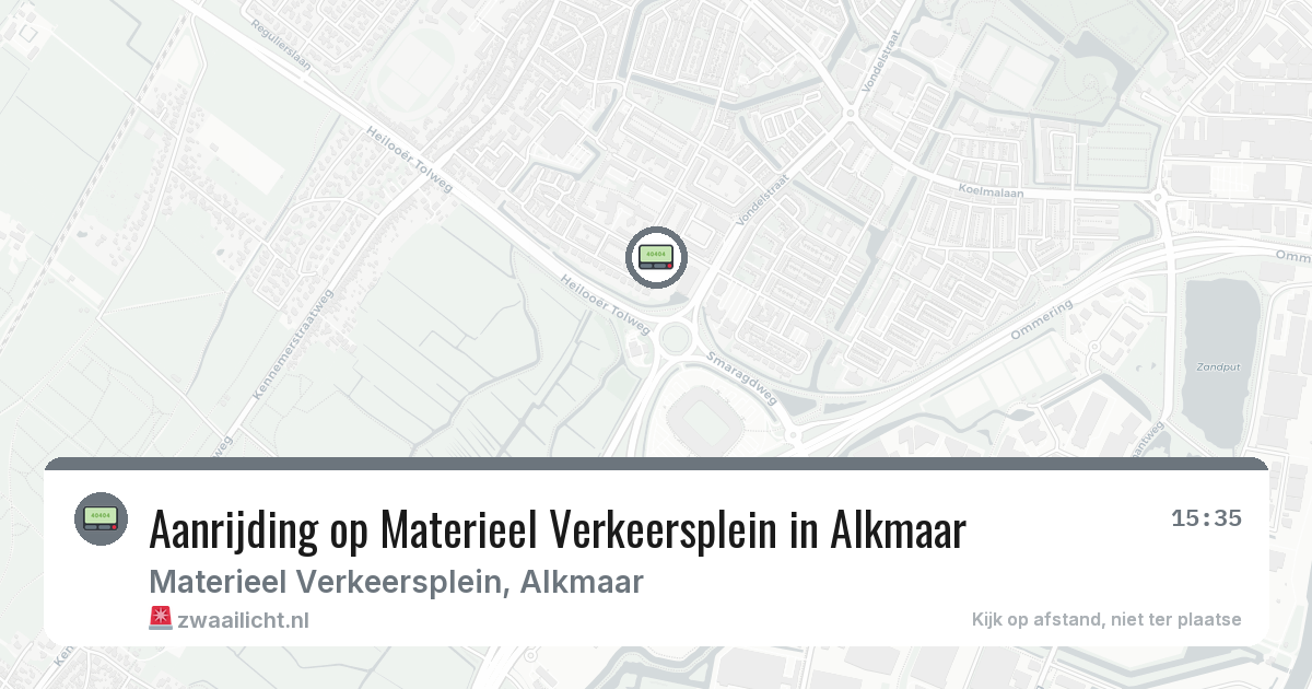 Aanrijding op Materieel Verkeersplein in Alkmaar — 5 mrt 2026