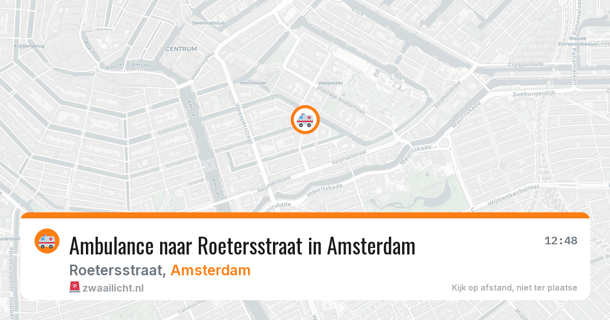 Ambulance naar Roetersstraat in Amsterdam — 31 mei 2026