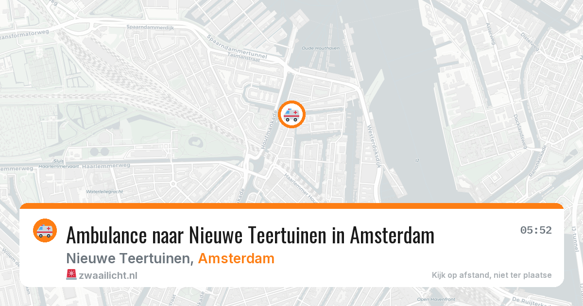 Ambulance naar Nieuwe Teertuinen in Amsterdam — 19 jun 2026