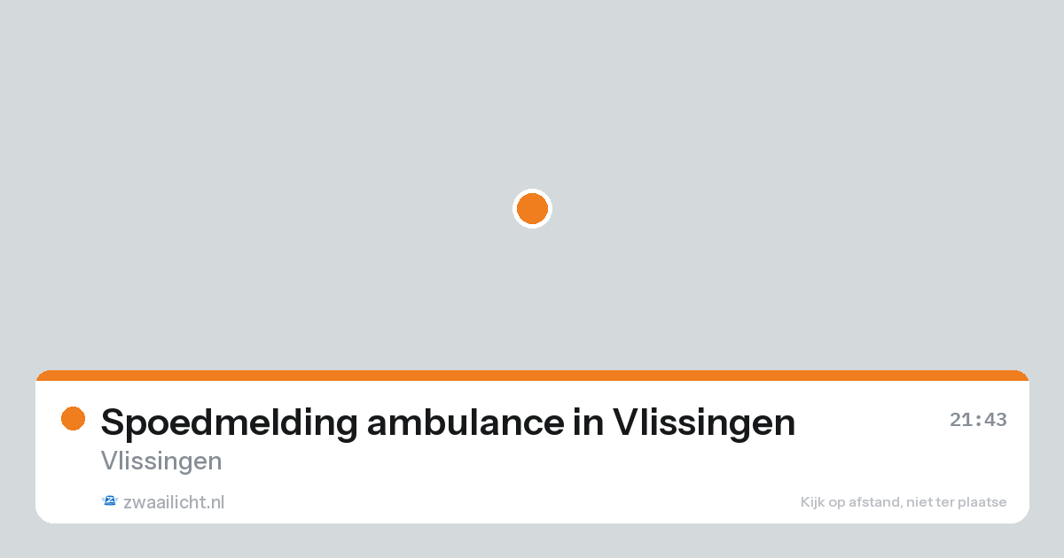 Spoedmelding ambulance in Vlissingen — 15 aug 2026