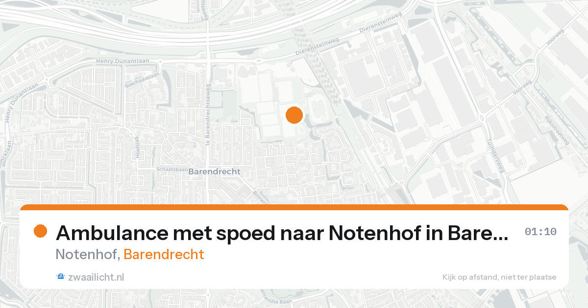 Ambulance met spoed naar Notenhof in Barendrecht — 31 jan 2026