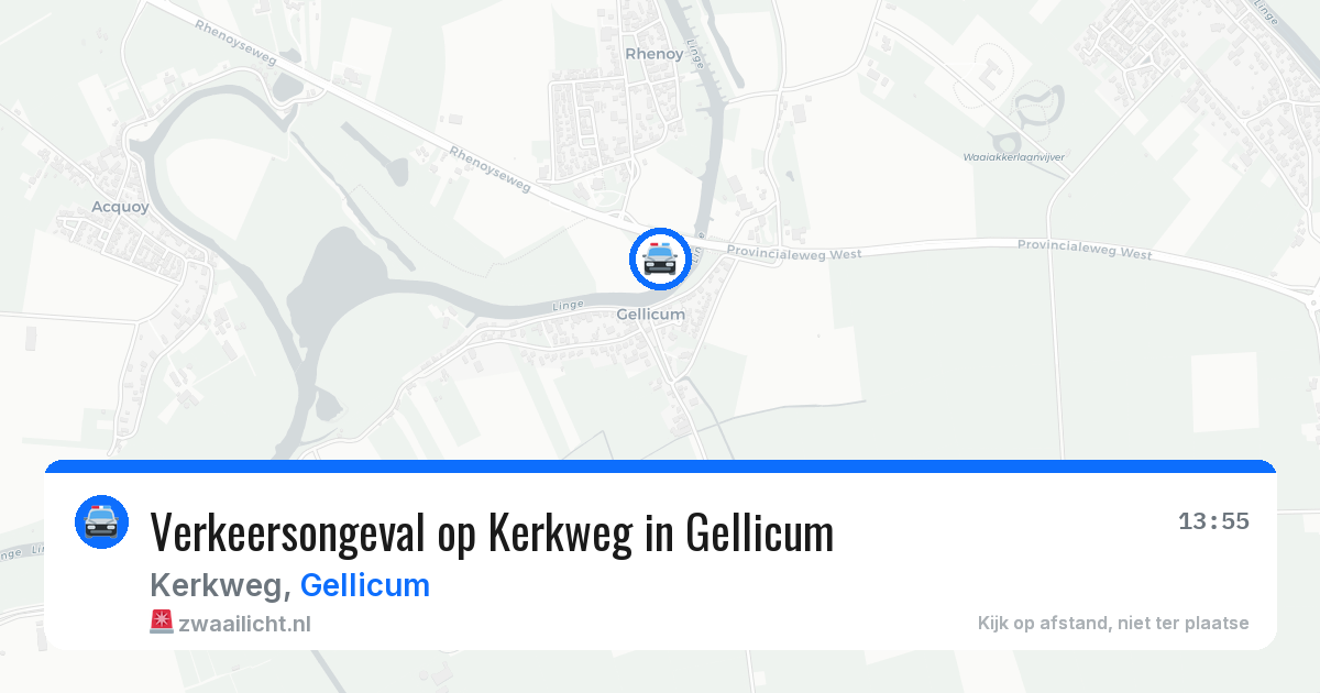 Verkeersongeval op Kerkweg in Gellicum — 24 apr 2026