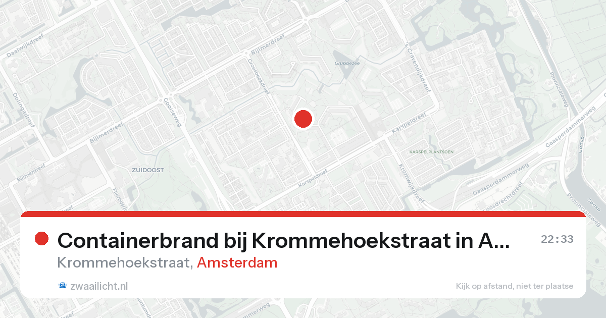 Containerbrand bij Krommehoekstraat in Amsterdam — 29 mei 2026