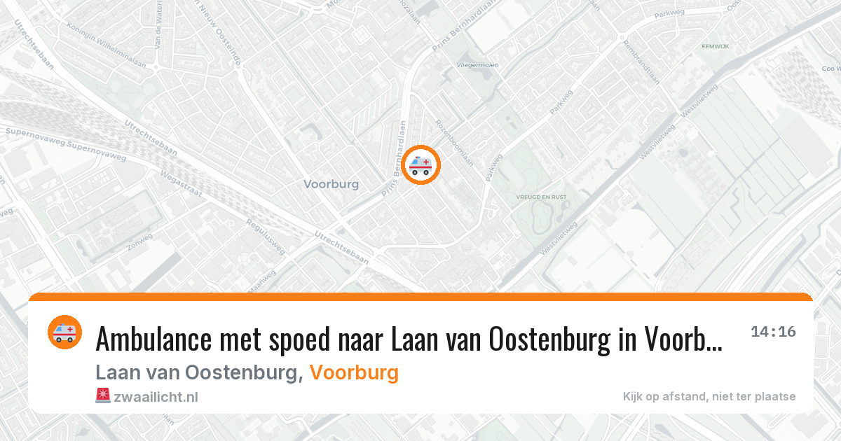 Ambulance met spoed naar Laan van Oostenburg in Voorburg — 19 apr 2026