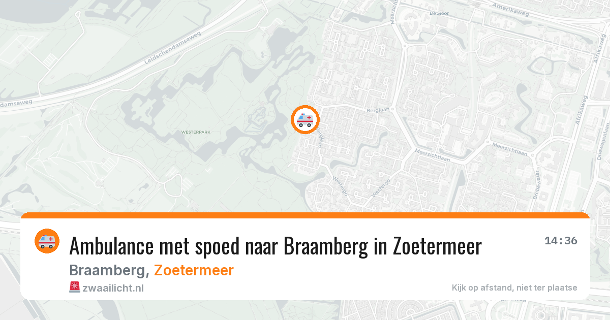 Ambulance met spoed naar Braamberg in Zoetermeer — 3 aug 2026