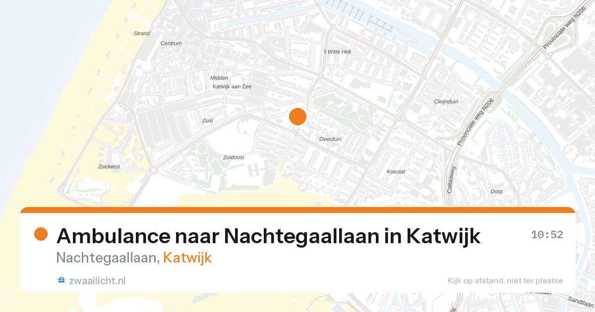 Ambulance naar Nachtegaallaan in Katwijk — 27 mrt 2026
