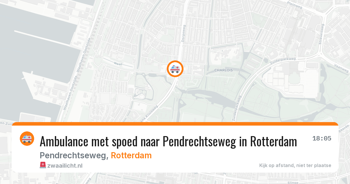 Ambulance met spoed naar Pendrechtseweg in Rotterdam — 1 aug 2026