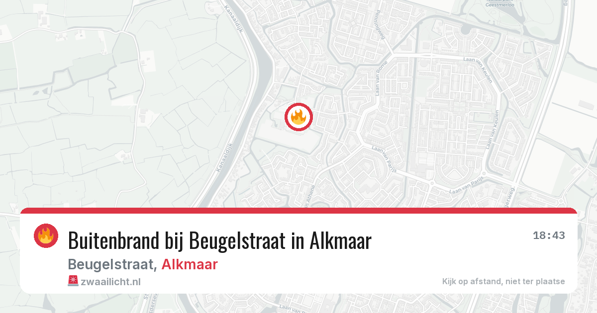 Buitenbrand bij Beugelstraat in Alkmaar — 10 mrt 2026