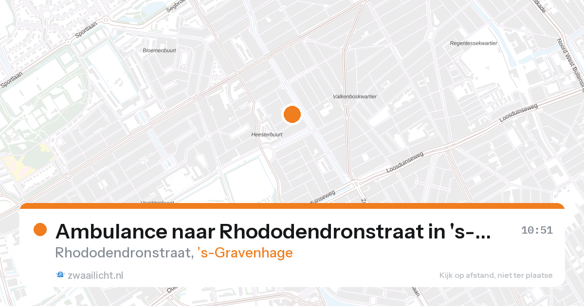 Ambulance naar Rhododendronstraat in 's-Gravenhage — 28 aug 2026