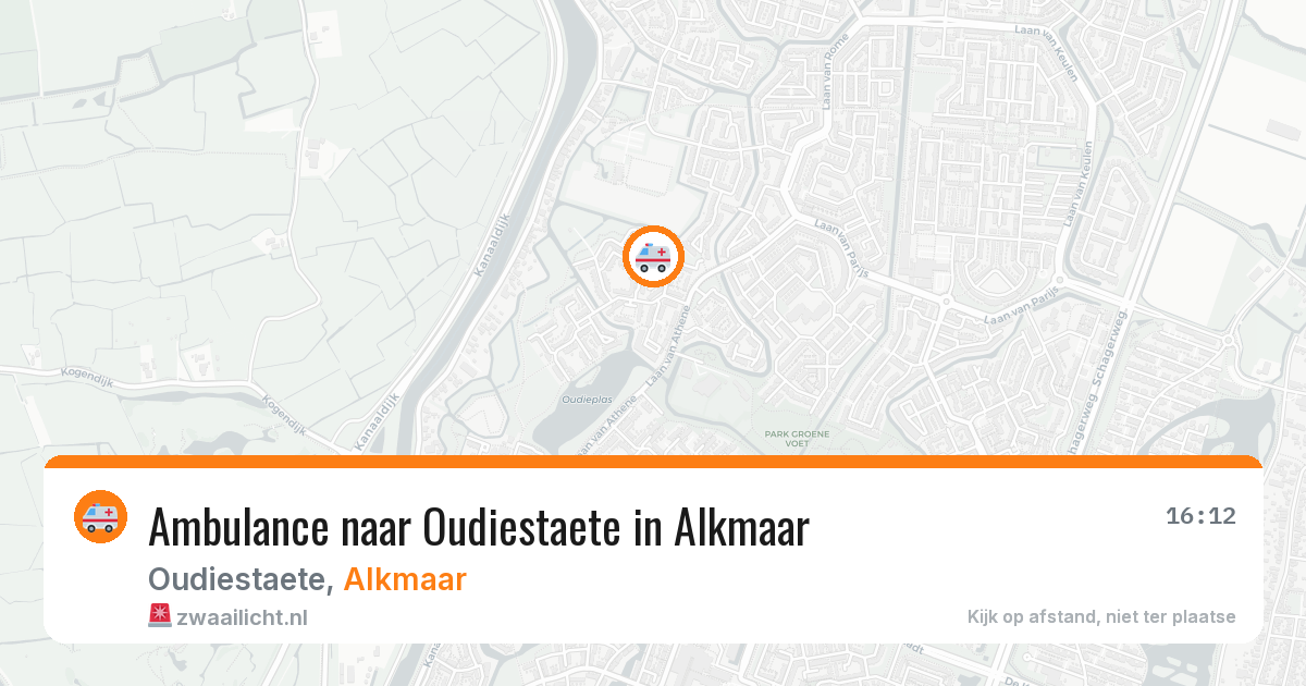 Ambulance naar Oudiestaete in Alkmaar — 9 aug 2026