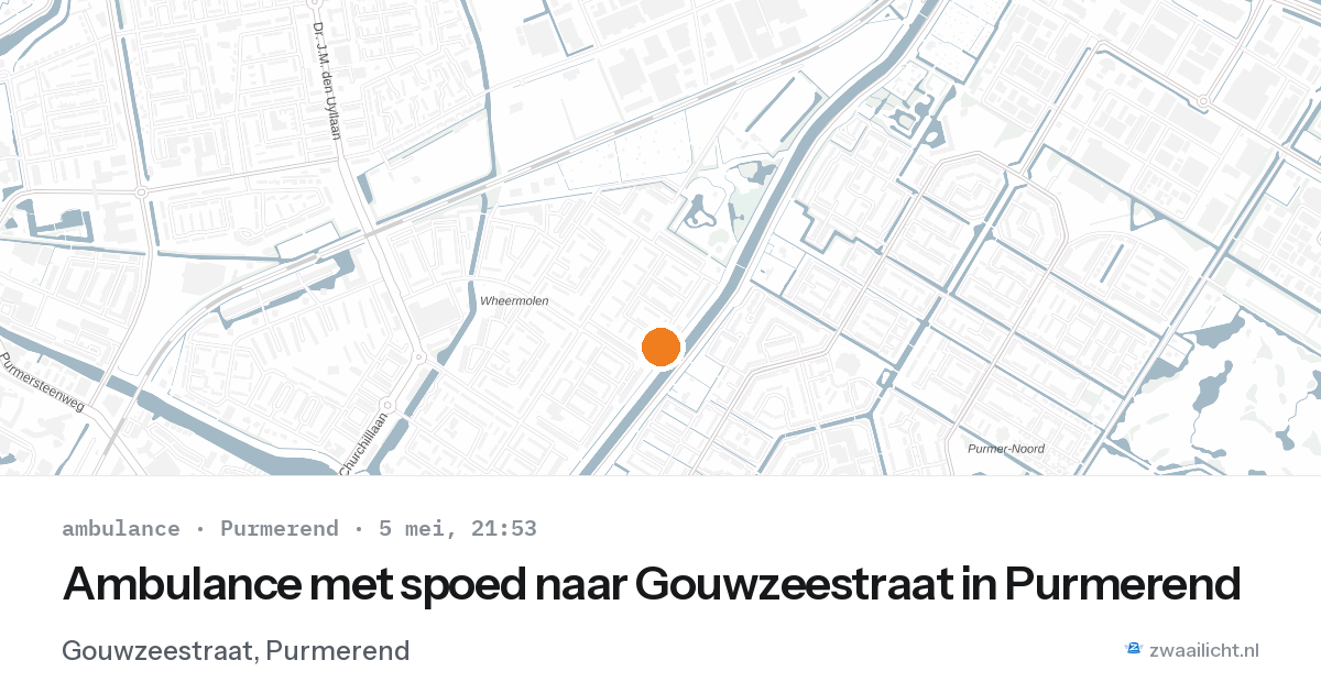Ambulance met spoed naar Gouwzeestraat in Purmerend — 5 mei 2026