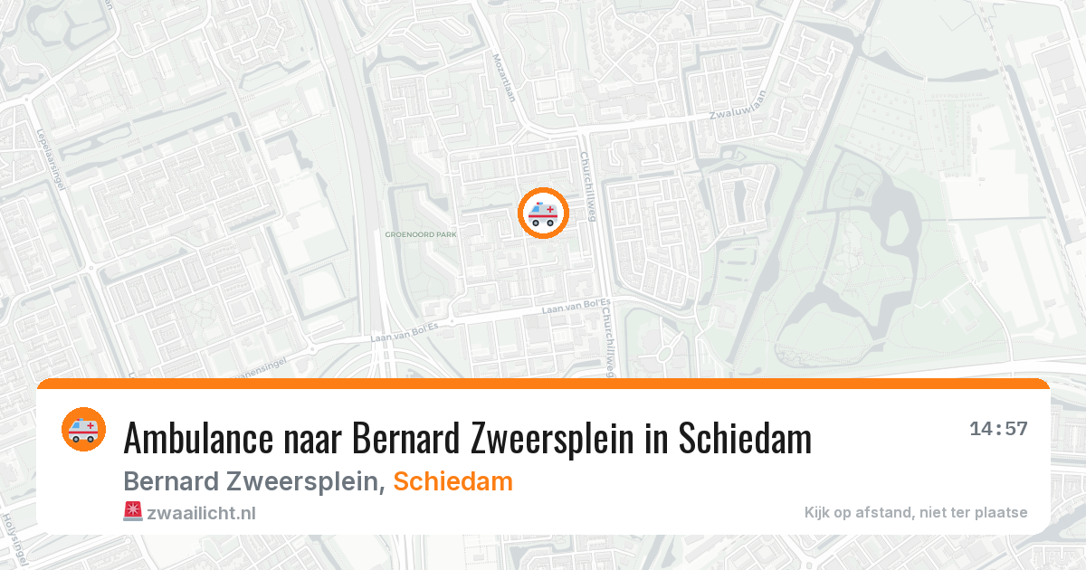 Ambulance naar Bernard Zweersplein in Schiedam — 3 jul 2026