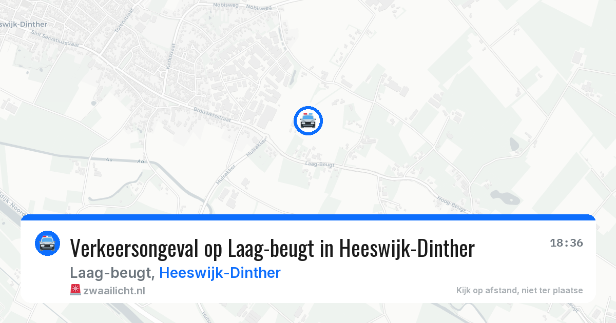 Verkeersongeval op Laag-beugt in Heeswijk-Dinther — 11 aug 2026