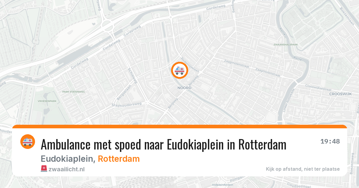 Ambulance met spoed naar Eudokiaplein in Rotterdam — 12 jun 2026