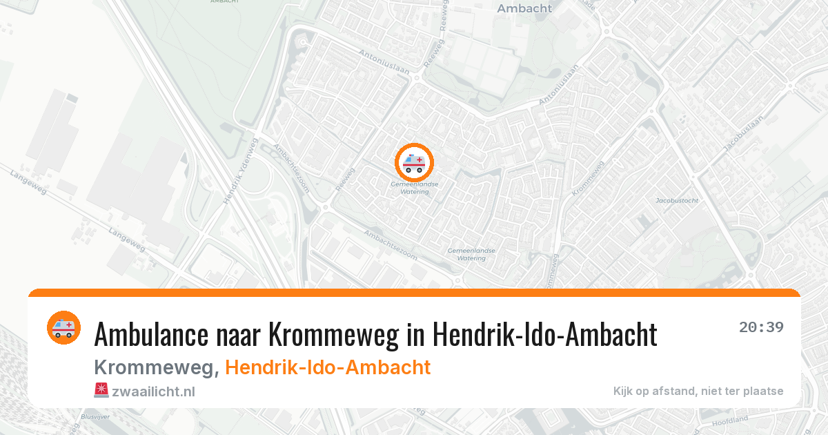Ambulance naar Krommeweg in Hendrik-Ido-Ambacht — 26 mei 2026