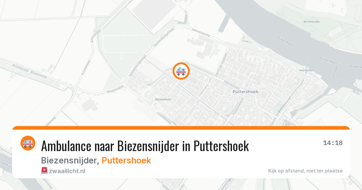 Ambulance naar Biezensnijder in Puttershoek — 1 jul 2026