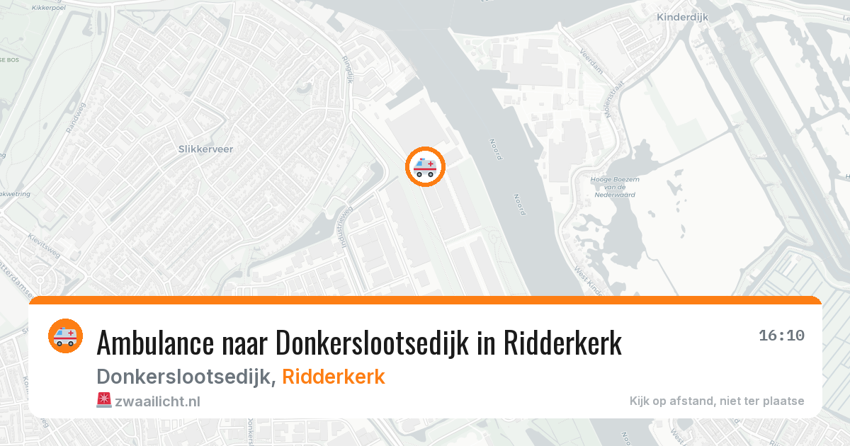 Ambulance naar Donkerslootsedijk in Ridderkerk — 19 jul 2026